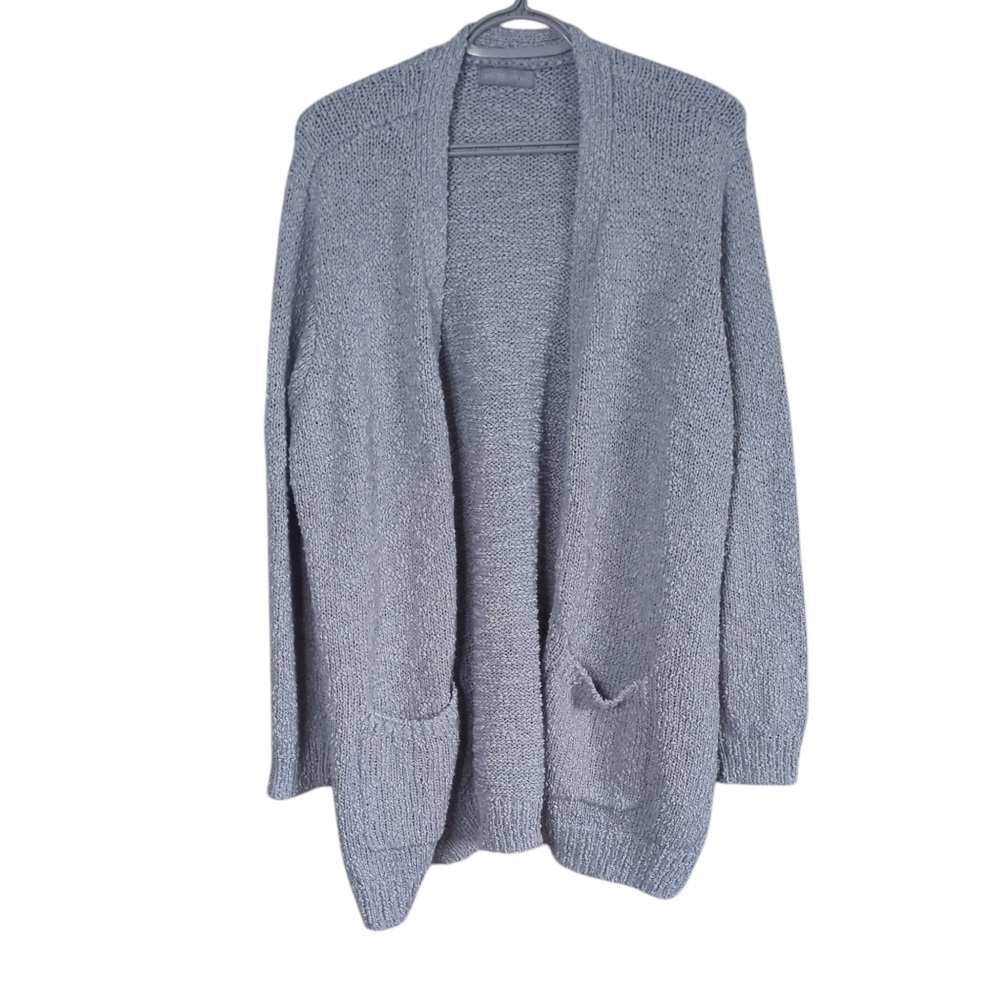 Barefoot Dreams CozyChic Boucle Welt Pocket Cardigan Blue Bell  Size‎ 2X
